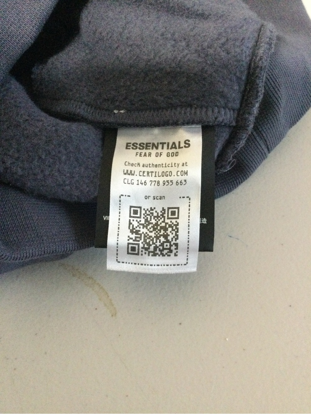Essentials Fear of God Women's Crewneck in Navy Blue